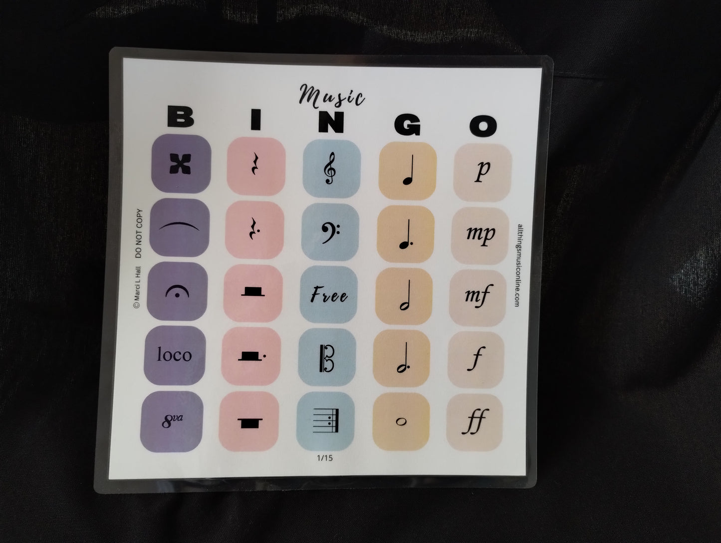 Music Theory BINGO DIGIAL DOWNLOAD