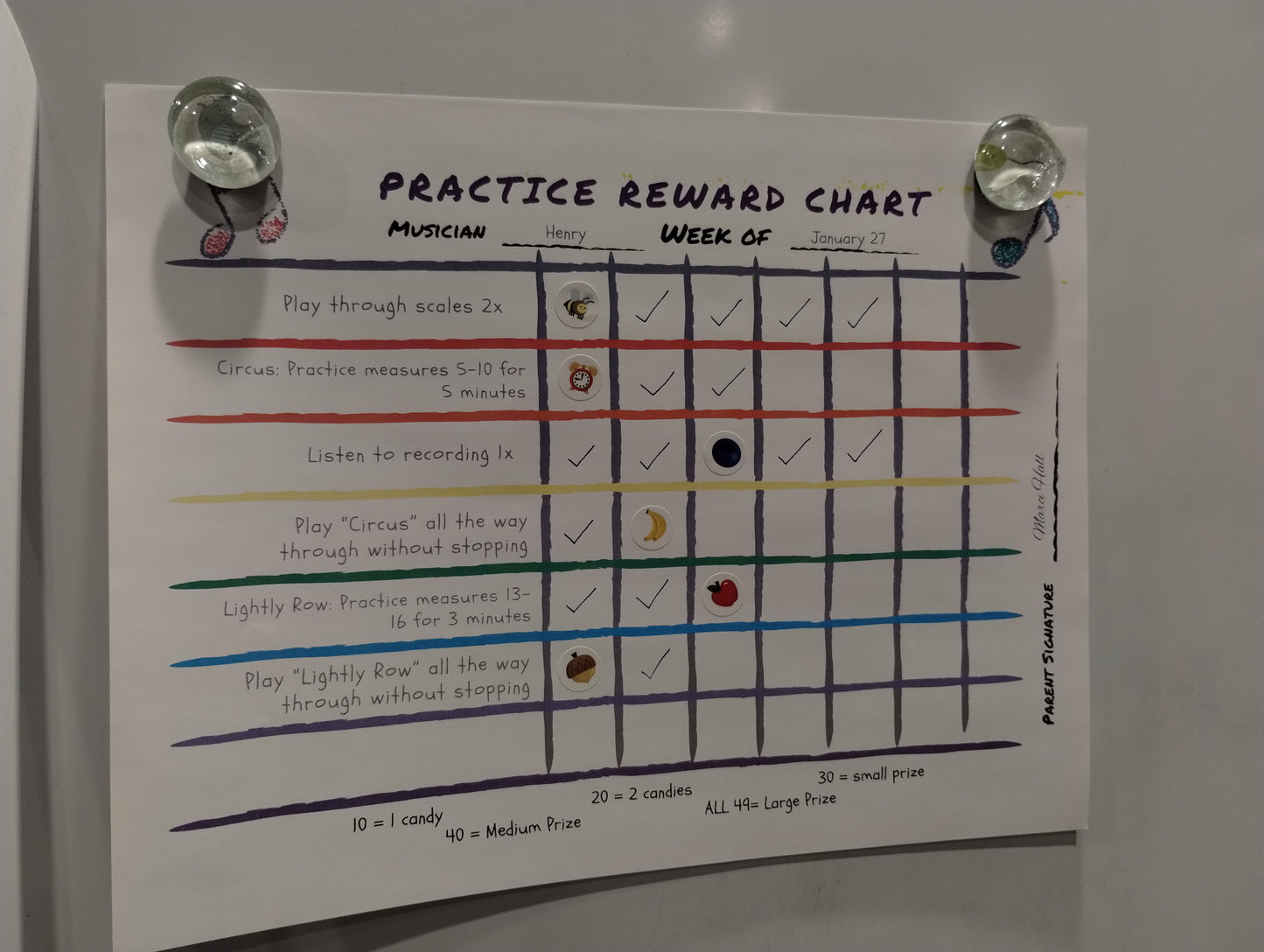 Practice Reward Chart DIGITAL DOWNLOAD