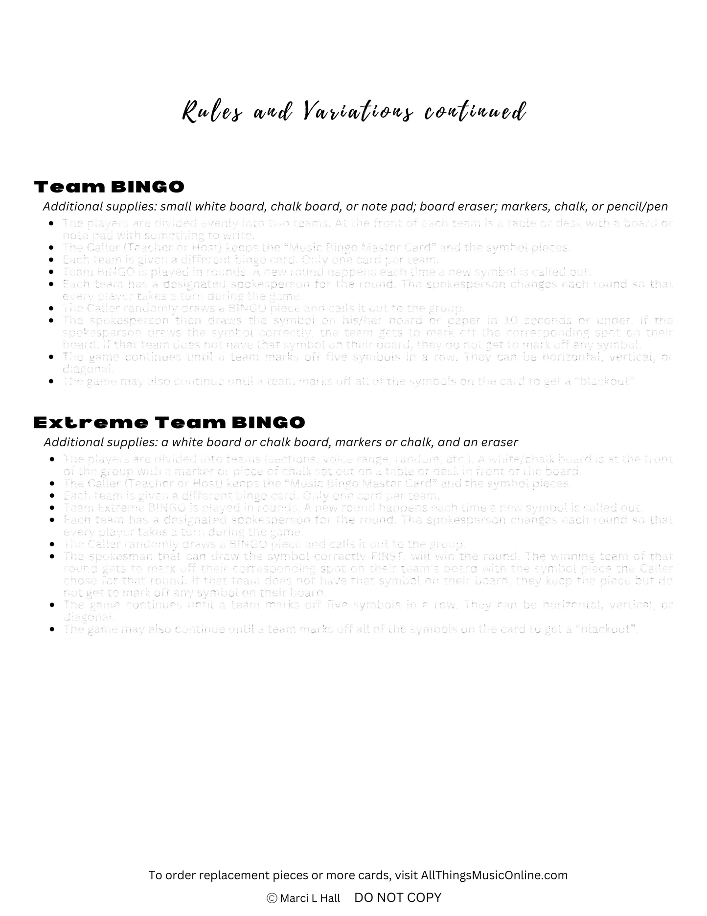 Music Theory BINGO DIGIAL DOWNLOAD