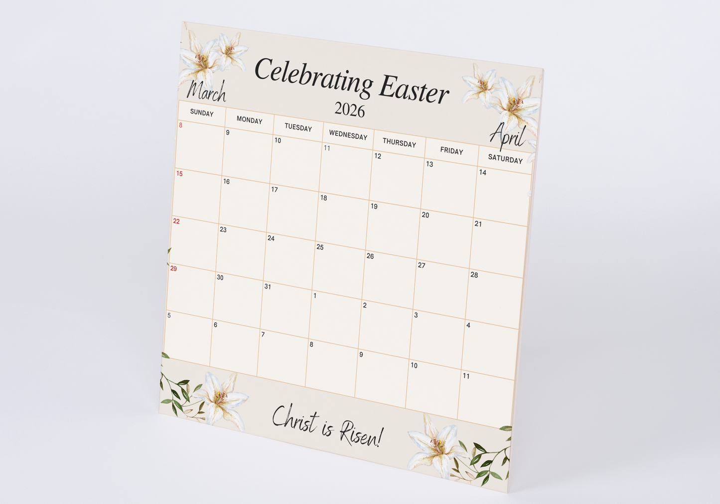 2026 Easter Calendar